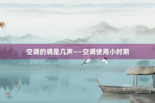 空调的调是几声——空调使用小时期